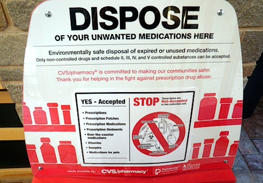 CVS Pharmacy drug disposal kiosk